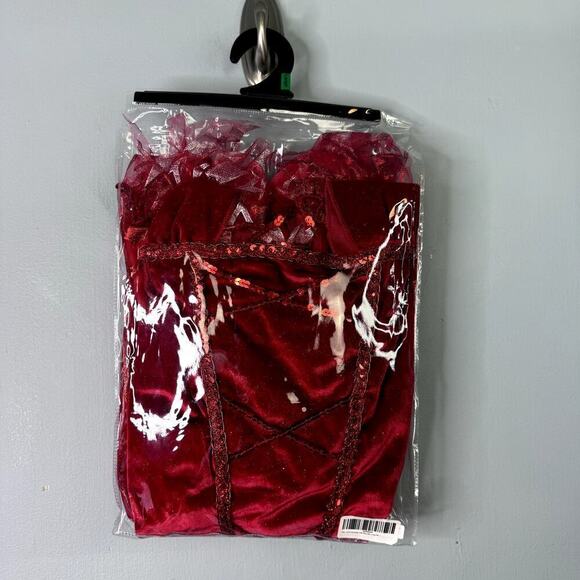 Spirit Halloween Kids Fiery Devil Costume Red Dress Horns Girl's Size L Cosplay - Picture 12 of 12